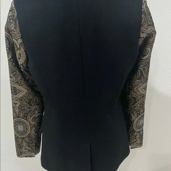 LAVEER Blazer women jackets Size 4 color blk & gold . 90% Wool 10% Nylon - Picture 10 of 17